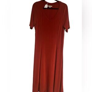 Coldwater Creek Red A-Line Maxi Dress Sz large